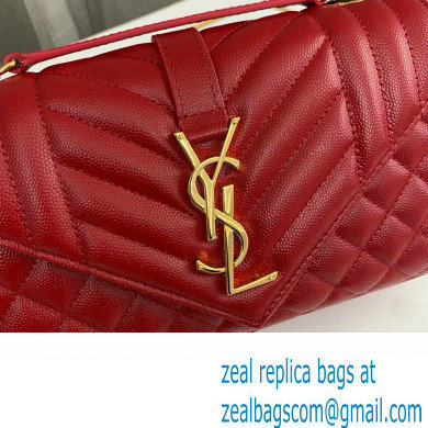 Saint Laurent small envelope Bag in quilted grain de poudre embossed leather 600195 Red
