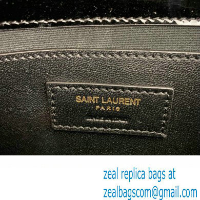 Saint Laurent small kate Bag in smooth and shiny leather 742580 Black/Creamy
