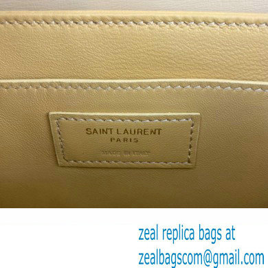 Saint Laurent solferino small bag in quilted nubuck suede 739139 Beige