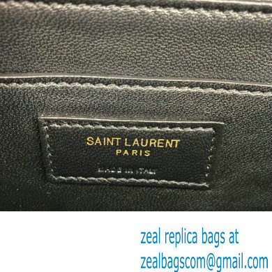 Saint Laurent solferino small bag in quilted nubuck suede 739139 Black