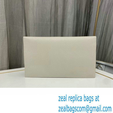 Saint Laurent uptown pouch in Grained leather 565739 White