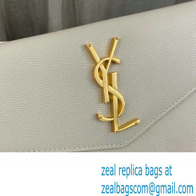 Saint Laurent uptown pouch in Grained leather 565739 White