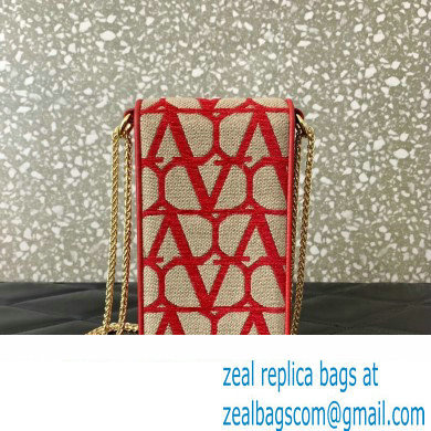 Valentino Loco Phone Case With Chain Bag in Toile Iconographe Red 2023 - Click Image to Close