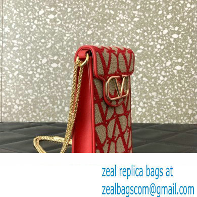 Valentino Loco Phone Case With Chain Bag in Toile Iconographe Red 2023 - Click Image to Close