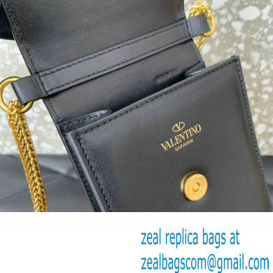 Valentino Loco Phone Case With Chain Bag in calfskin Black 2023 - Click Image to Close