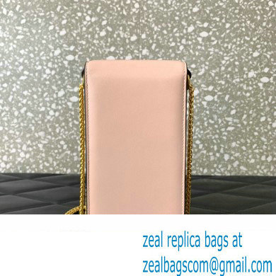 Valentino Loco Phone Case With Chain Bag in calfskin Nude Pink 2023