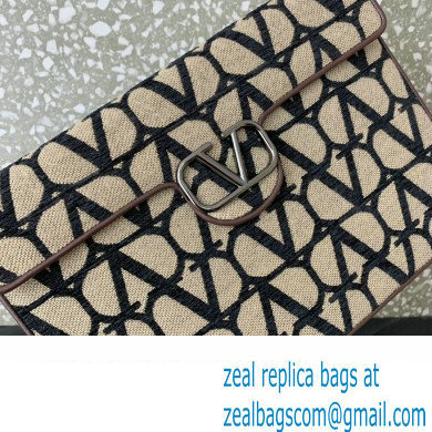 Valentino Loco Pouch Bag in Toile Iconographe 310 Beige/Coffee 2023 - Click Image to Close