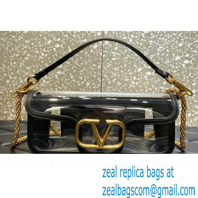 Valentino Loco Shoulder Bag In Transparent Polymeric Material Black 2023