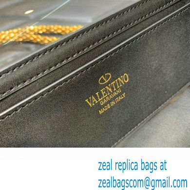 Valentino Loco Shoulder Bag In Transparent Polymeric Material Black 2023 - Click Image to Close