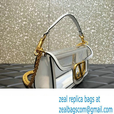 Valentino Loco Shoulder Bag In Transparent Polymeric Material White 2023 - Click Image to Close