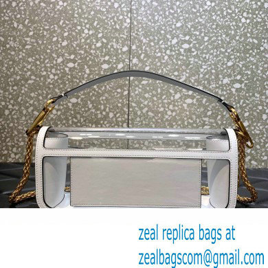 Valentino Loco Shoulder Bag In Transparent Polymeric Material White 2023 - Click Image to Close