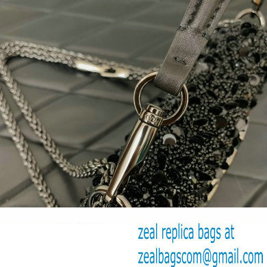 Valentino Loco Small Shoulder Bag in 3D Sequins Embroidery black 2023 - Click Image to Close