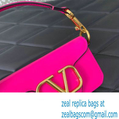 Valentino Loco micro Bag In Calfskin Leather With Chain 416 Fuchsia 2023