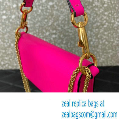 Valentino Loco micro Bag In Calfskin Leather With Chain 416 Fuchsia 2023