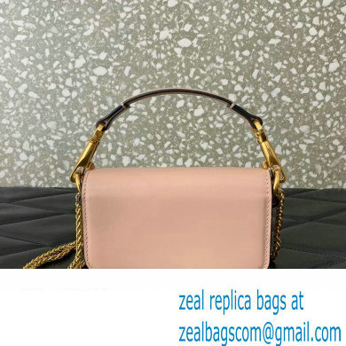 Valentino Loco micro Bag In Calfskin Leather With Chain 416 Nude 2023