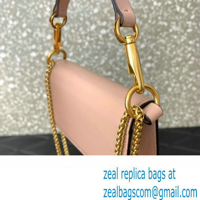 Valentino Loco micro Bag In Calfskin Leather With Chain 416 Nude 2023 - Click Image to Close