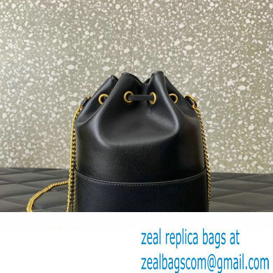 Valentino Mini Bucket Bag In Nappa With Vlogo Signature Chain Black 2023 - Click Image to Close