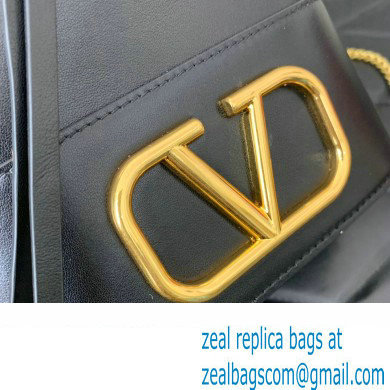 Valentino Mini Bucket Bag In Nappa With Vlogo Signature Chain Black 2023