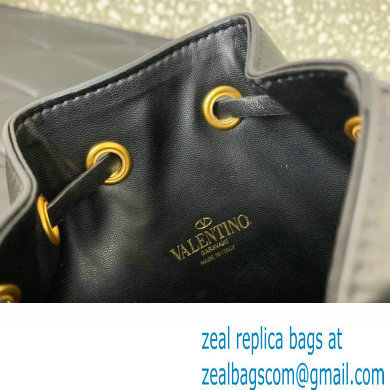 Valentino Mini Bucket Bag In Nappa With Vlogo Signature Chain Black 2023