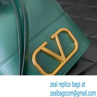 Valentino Mini Bucket Bag In Nappa With Vlogo Signature Chain Green 2023 - Click Image to Close