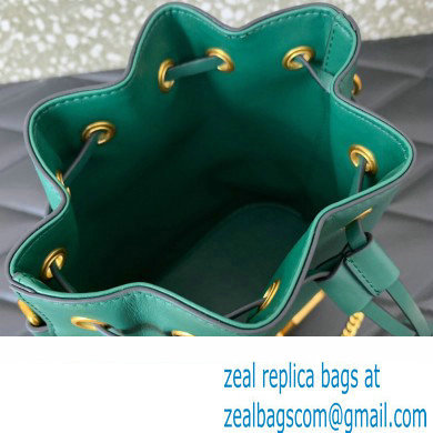Valentino Mini Bucket Bag In Nappa With Vlogo Signature Chain Green 2023 - Click Image to Close