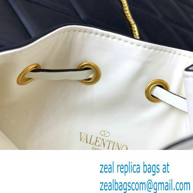 Valentino Mini Bucket Bag In Nappa With Vlogo Signature Chain White 2023