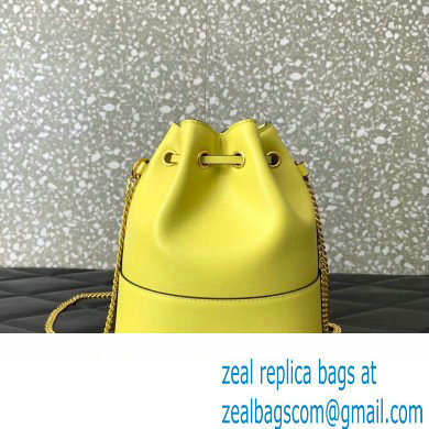 Valentino Mini Bucket Bag In Nappa With Vlogo Signature Chain Yellow 2023