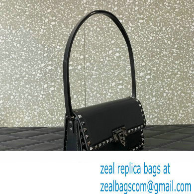 Valentino Rockstud23 Shoulder Bag In Smooth Calfskin 0240 Black 2023