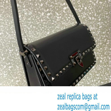 Valentino Rockstud23 Shoulder Bag In Smooth Calfskin 0240 Black 2023 - Click Image to Close