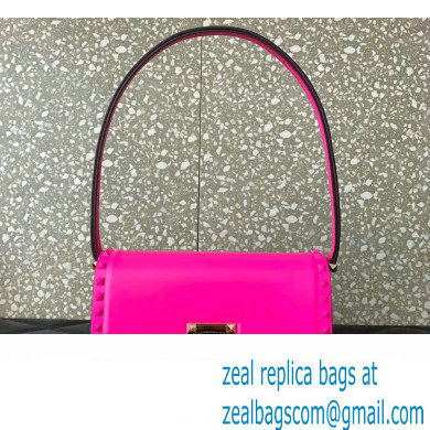 Valentino Rockstud23 Shoulder Bag In Smooth Calfskin 0240 Fuchsia 2023 - Click Image to Close