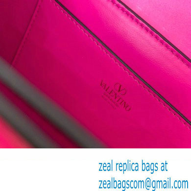 Valentino Rockstud23 Shoulder Bag In Smooth Calfskin 0240 Fuchsia 2023 - Click Image to Close