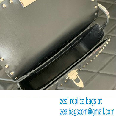 Valentino Rockstud23 Shoulder Bag In Smooth Calfskin 0240 Mirror Silver 2023 - Click Image to Close