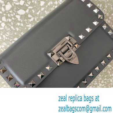 Valentino Rockstud23 Small Shoulder Bag In Smooth Calfskin 0242 Black 2023 - Click Image to Close