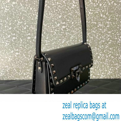 Valentino Rockstud23 Small Shoulder Bag In Smooth Calfskin 0242 Black 2023 - Click Image to Close