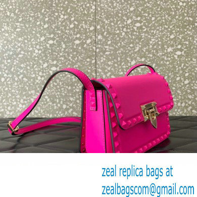 Valentino Rockstud23 Small Shoulder Bag In Smooth Calfskin 0242 Fuchsia 2023