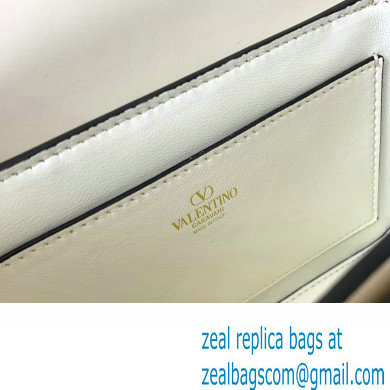 Valentino Rockstud23 Small Shoulder Bag In Smooth Calfskin 0242 White 2023 - Click Image to Close