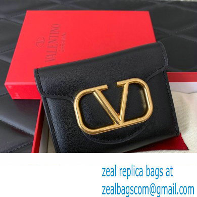 Valentino Small Loco Wallet in Calfskin Black 2023 - Click Image to Close