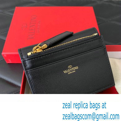 Valentino Small Loco Wallet in Calfskin Black 2023