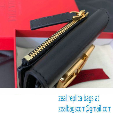 Valentino Small Loco Wallet in Calfskin Black 2023 - Click Image to Close