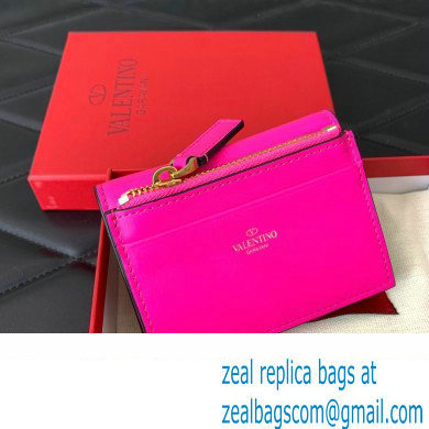 Valentino Small Loco Wallet in Calfskin Fuchsia 2023 - Click Image to Close