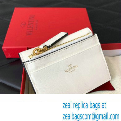Valentino Small Loco Wallet in Calfskin White 2023