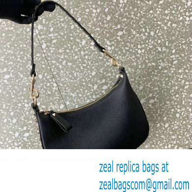 Valentino Small Rockstud Hobo bag in Grainy Calfskin 0313 Black 2023