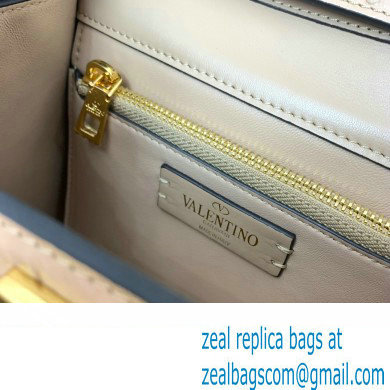 Valentino Small VSling bag in Ostrich Embossed Leather Nude 2023