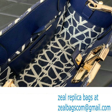 Valentino Small Vlogo Signature Toile Iconographe Handbag 0360 Blue 2023 - Click Image to Close