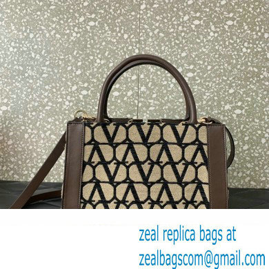 Valentino Small Vlogo Signature Toile Iconographe Handbag 0360 Coffee 2023 - Click Image to Close