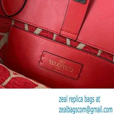 Valentino Small Vlogo Signature Toile Iconographe Handbag 0360 Red 2023 - Click Image to Close