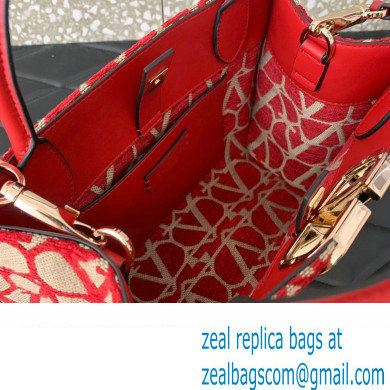 Valentino Small Vlogo Signature Toile Iconographe Handbag 0360 Red 2023