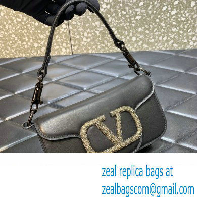 Valentino VLogo Signature Loco Small Shoulder Bag With Jewel Logo black - Click Image to Close