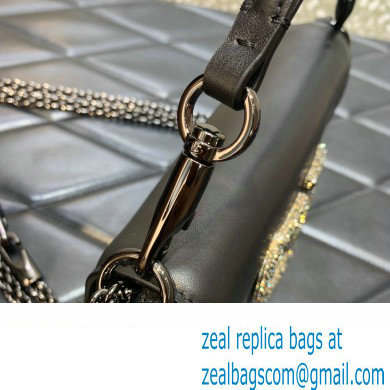 Valentino VLogo Signature Loco Small Shoulder Bag With Jewel Logo black - Click Image to Close