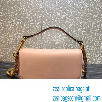 Valentino VLogo Signature Loco Small Shoulder Bag With Jewel Logo nude pink - Click Image to Close